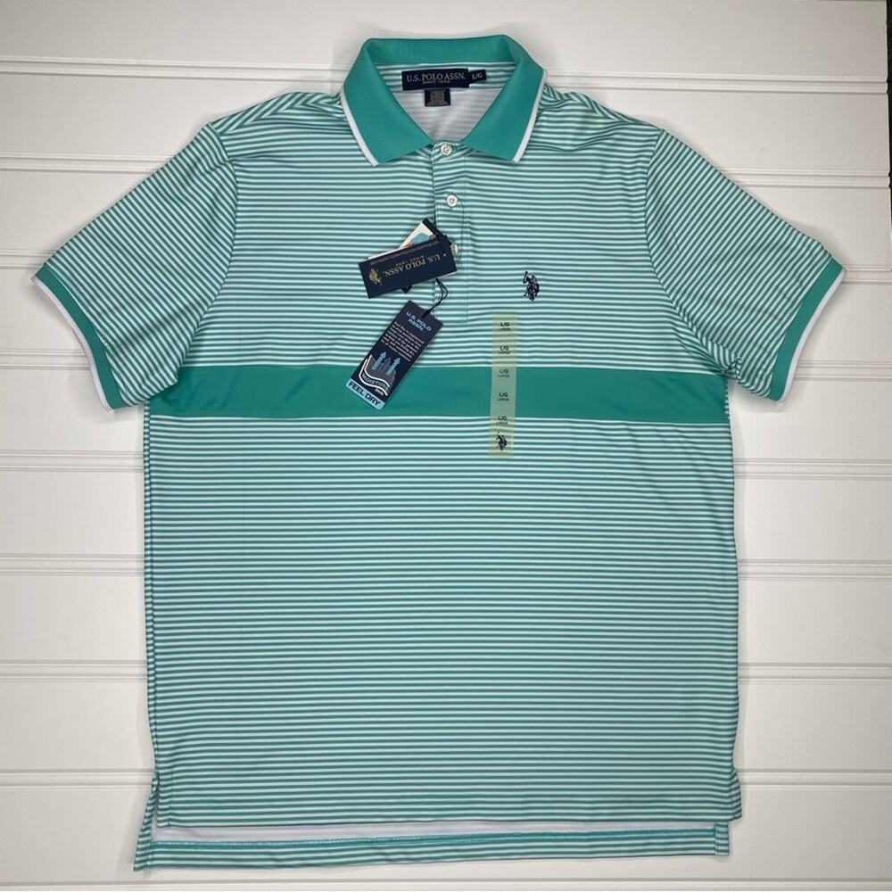 U.S. Polo Assn Polo Shirt Blue Label / Men’s Sz L / Mint Green